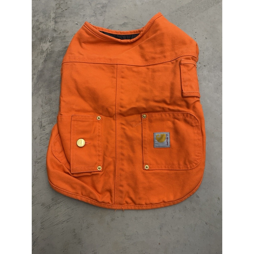 Carhartt Firm Duck Insulated Dog Chore Coat. Orange Vest Medium (23"-29" Chest)